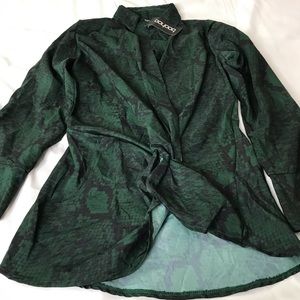 Snakeskin wrap front shirt